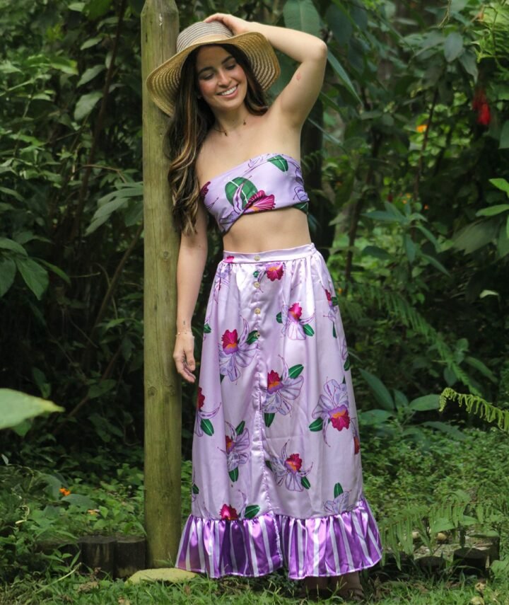 Falda Orquídea