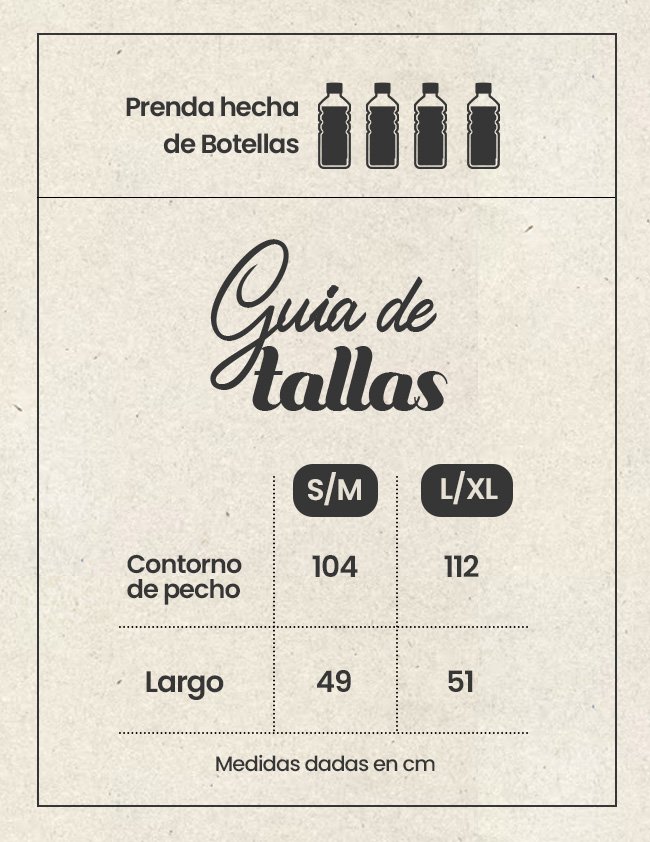 Guia tallas camisetas pet