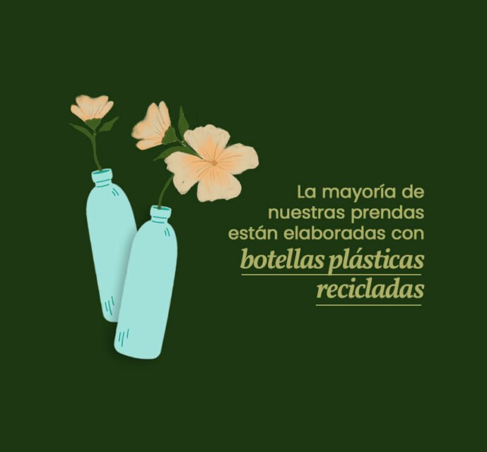 Prendas hechas de botellas PET